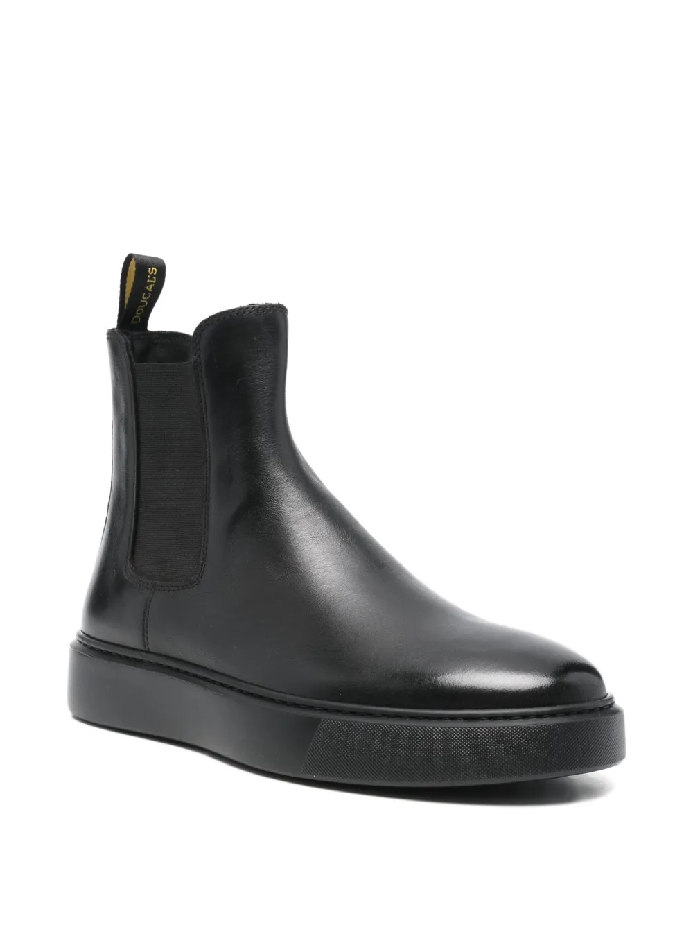 Doucal's Leren Chelsea laarzen Zwart