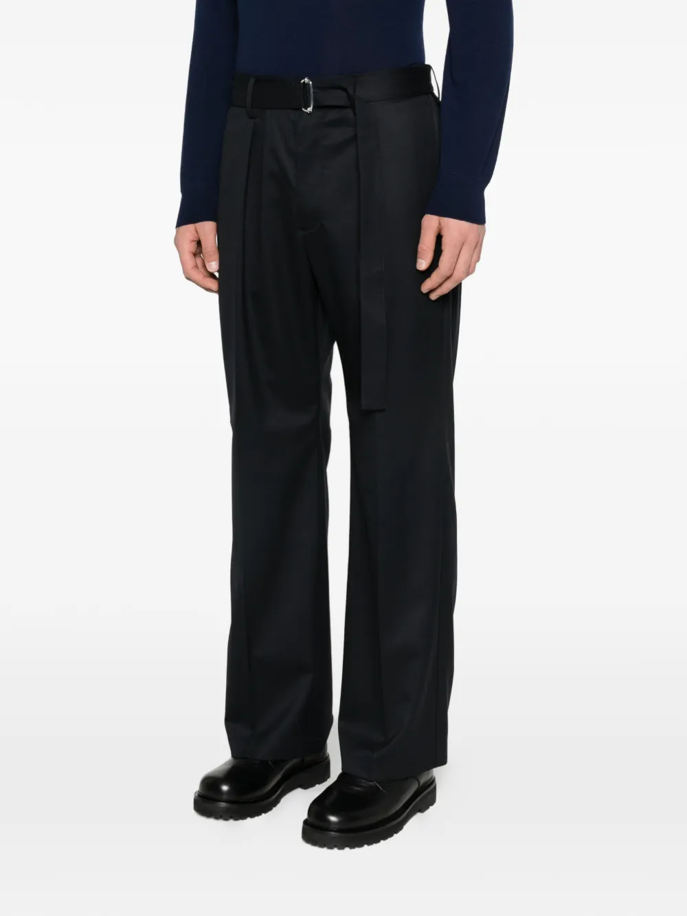  Attachment Pleated Trousers - Black 