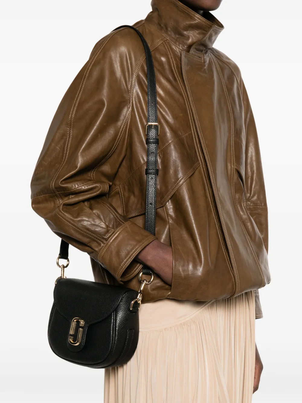  Marc Jacobs Bolso Mini Con Placa Del Logo - Negro 