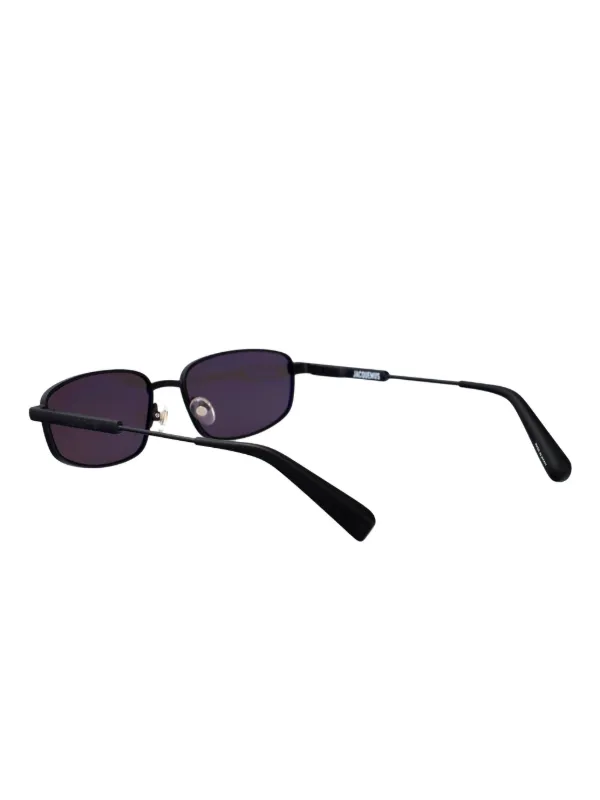 Jacquemus Sera rectangle-frame Sunglasses | Black | FARFETCH