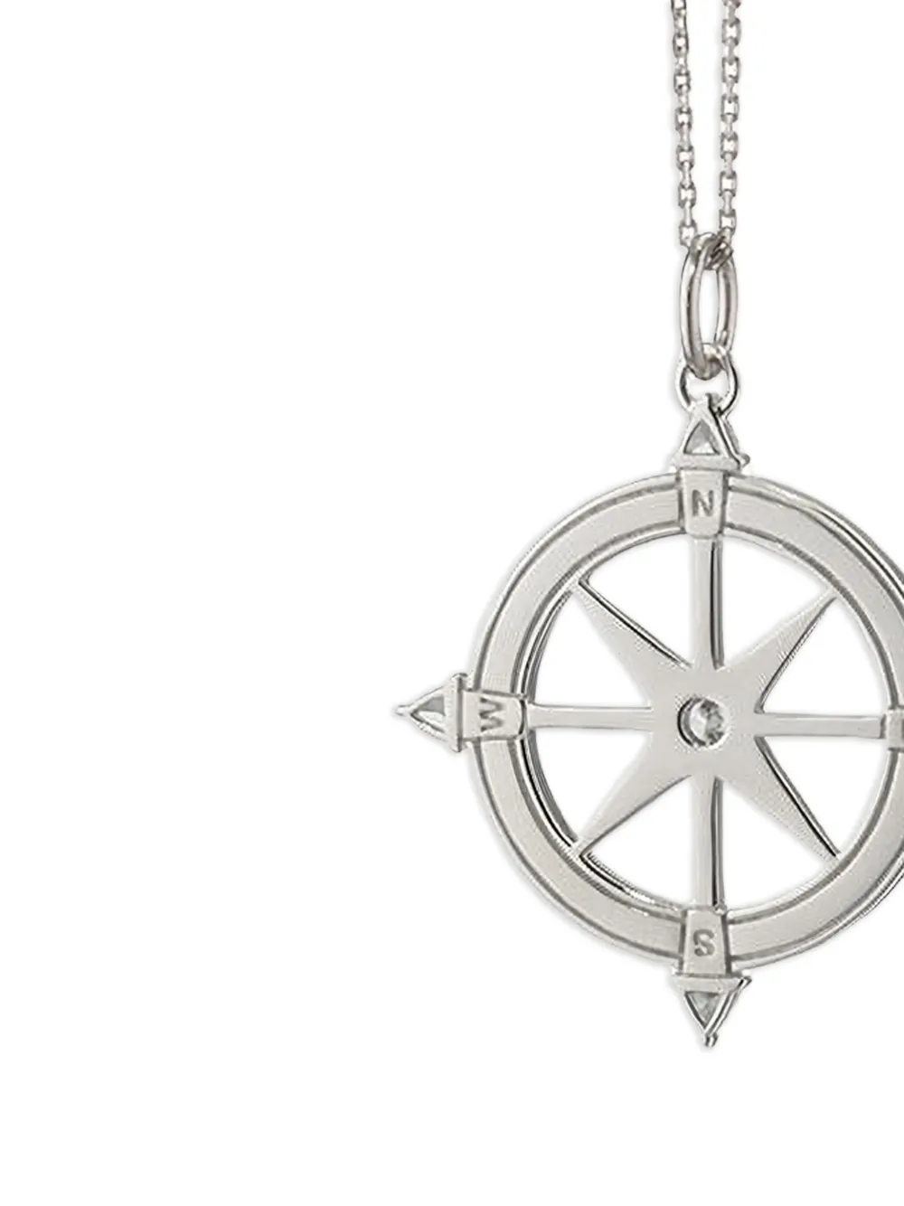 MONICA RICH KOSANN Halsketting met kompas-hanger - Zilver