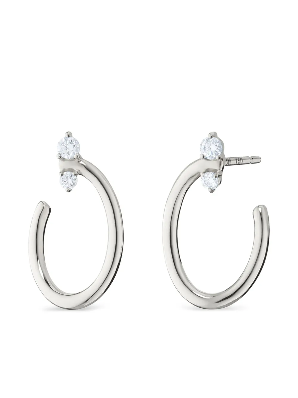 MONICA RICH KOSANN Orecchini Galaxy piccoli in oro bianco 18 carati con zaffiri - Argento