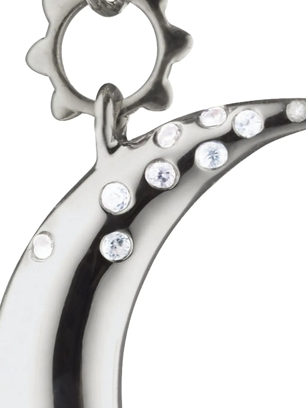 MONICA RICH KOSANN White Sapphire Dream Moon hanger - Zilver