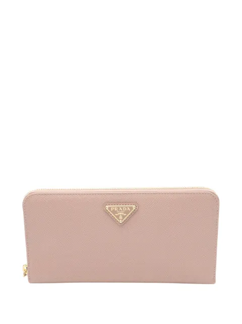 Prada Pre-Owned 2013-2025 Saffiano Triangle Logo Wallet long wallets