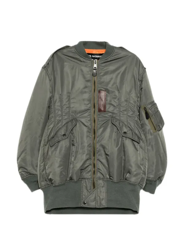 Junya Watanabe Long-line Bomber Jacket in Green
