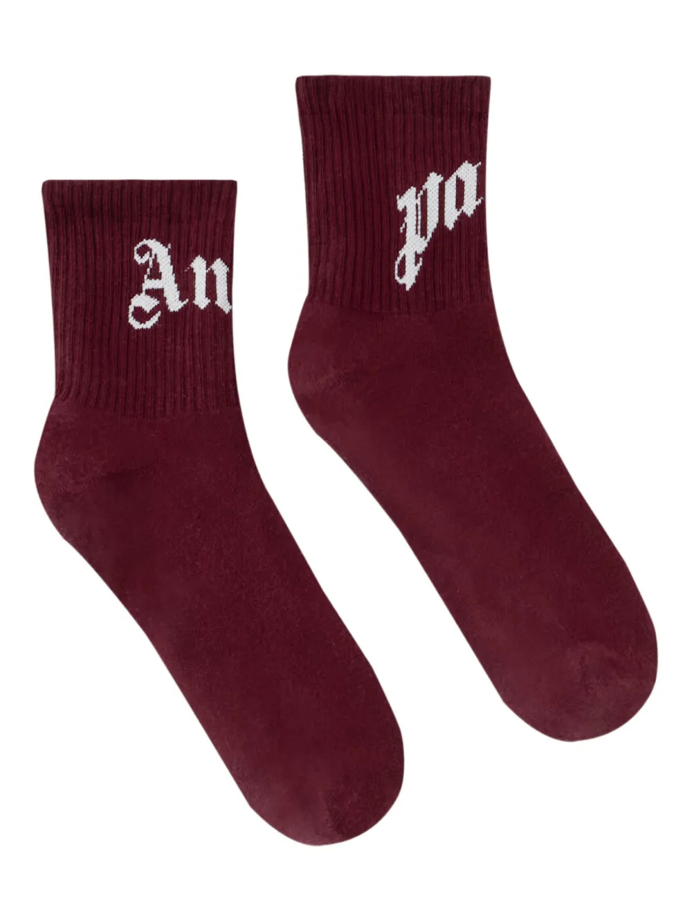 Palm Angels Logo Socks In Red