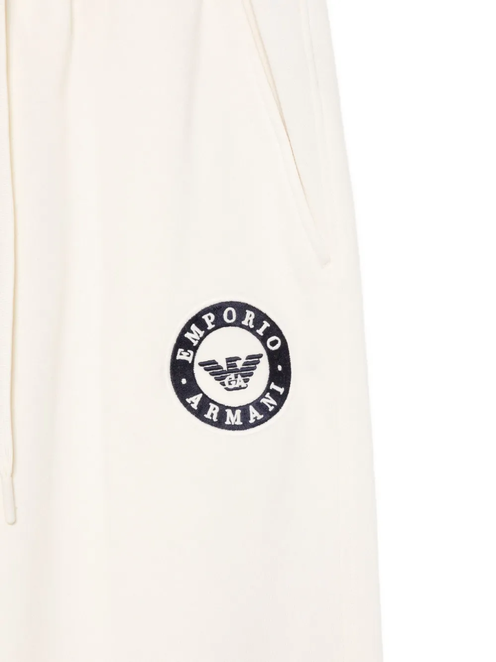 Emporio Armani Logo-embroidered Track Pants In White