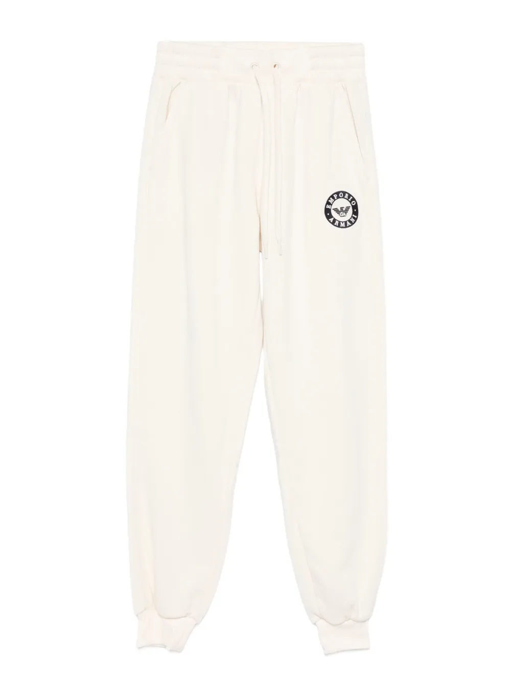 Emporio Armani Logo-embroidered Track Pants In White