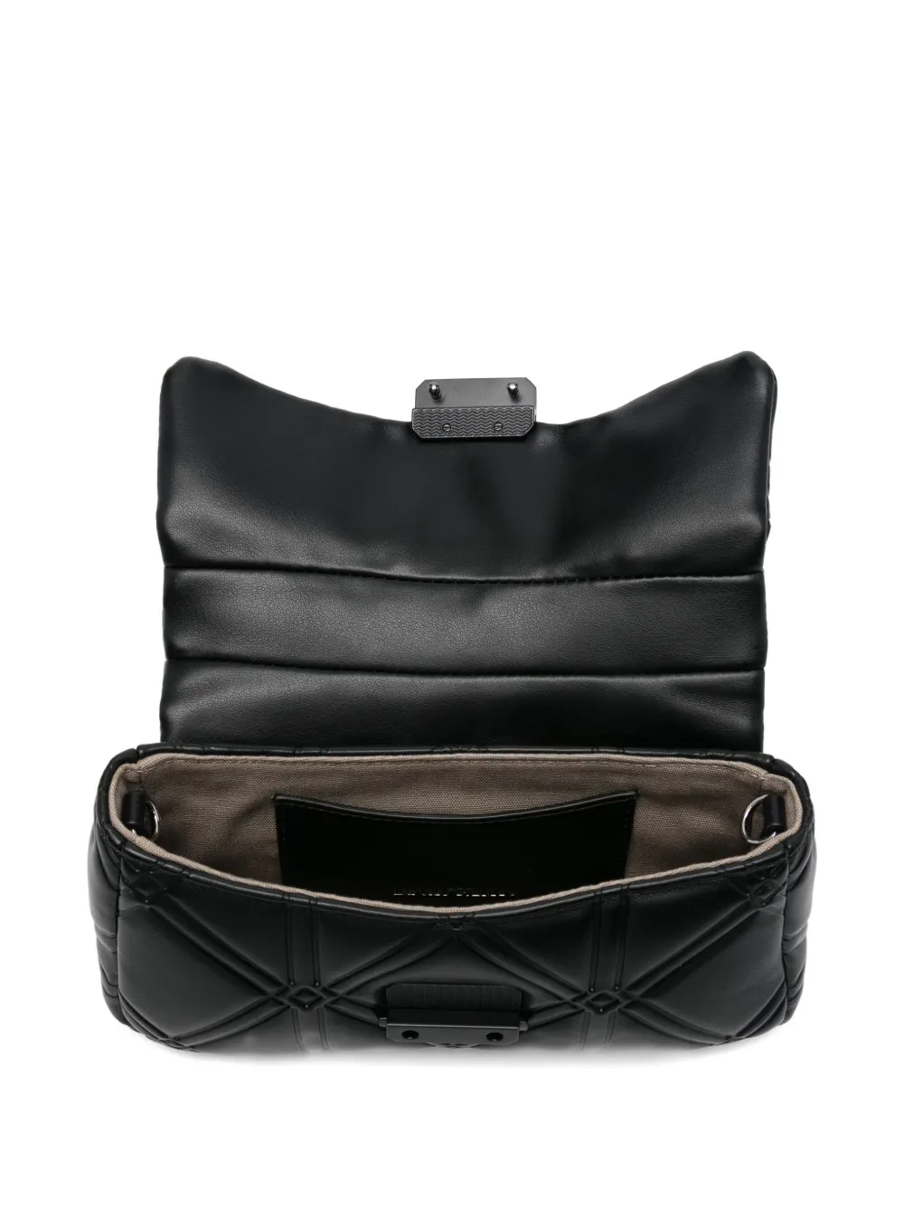Emporio Armani Quilted Chain Clutch Bag In Black