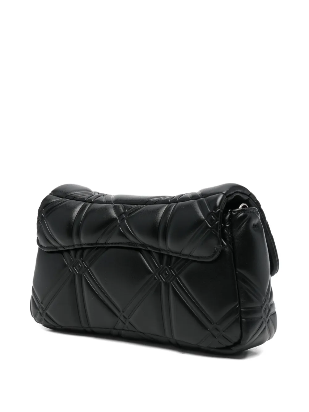 Emporio Armani Quilted Chain Clutch Bag In Black