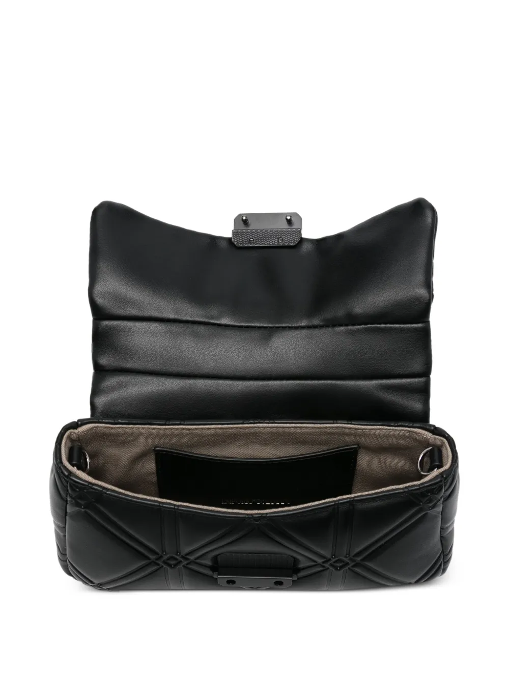 Emporio Armani Gewatteerde clutch met ketting Zwart