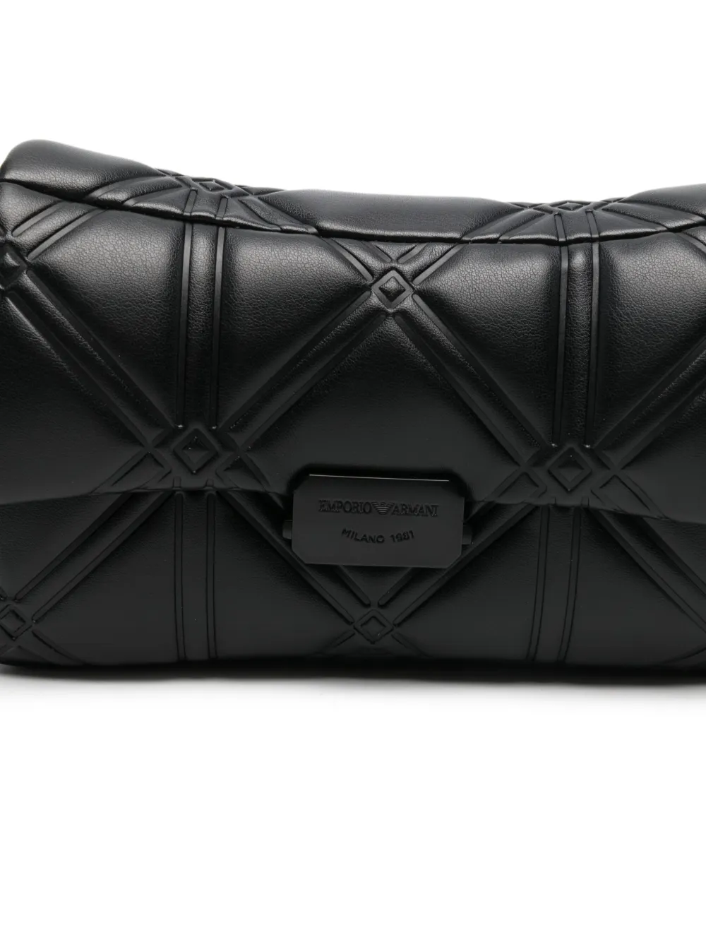 Emporio Armani Gewatteerde clutch met ketting Zwart