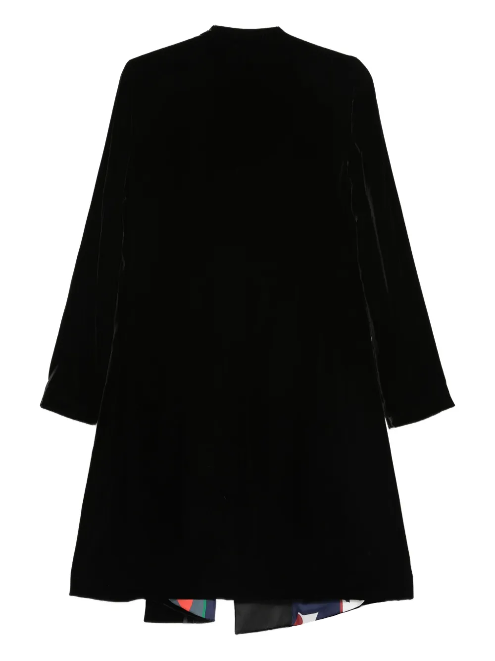 Emporio Armani Fluwelen jas met knopen Zwart