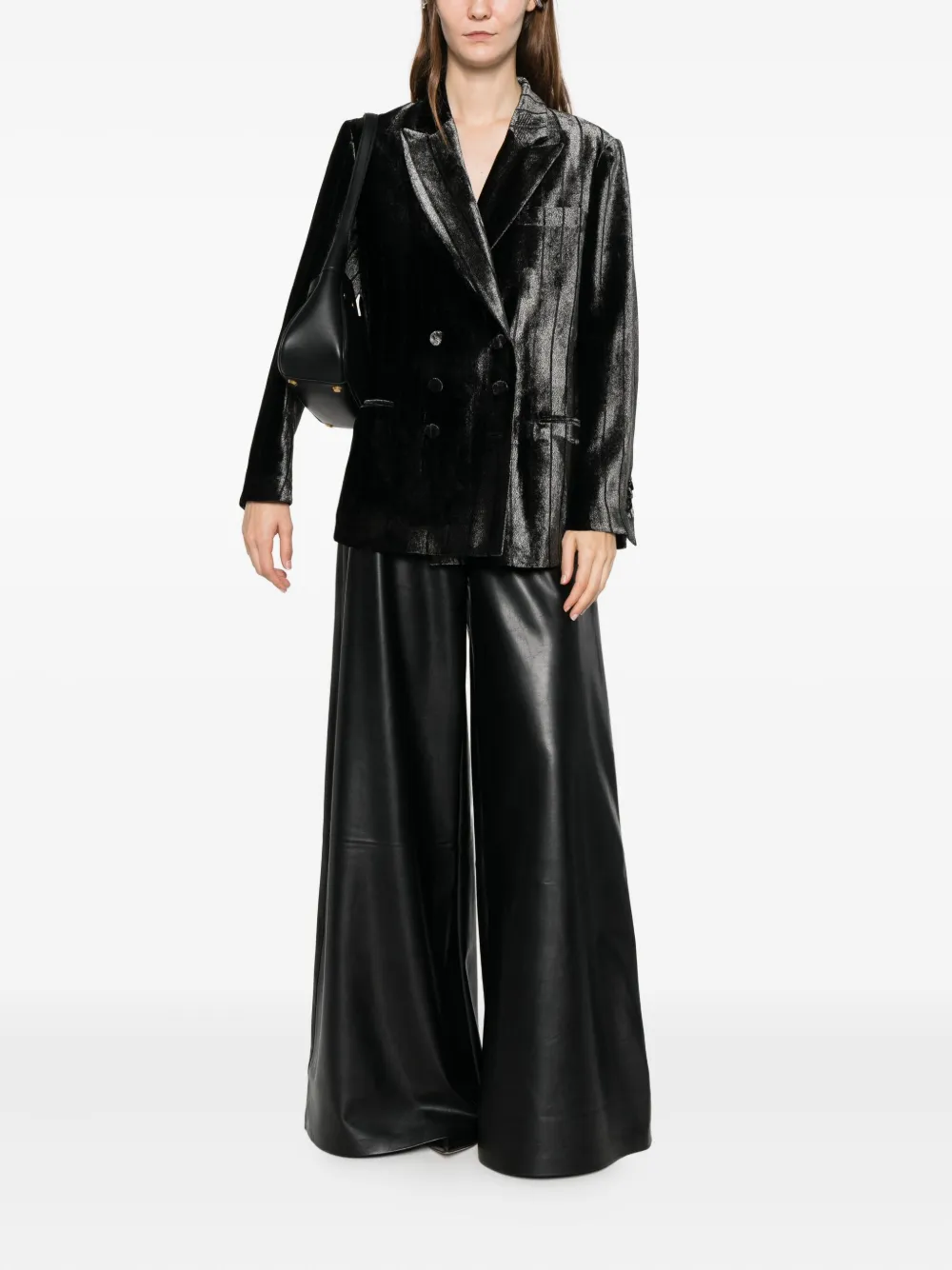 Emporio Armani Jack met dubbele rij knopen Zwart