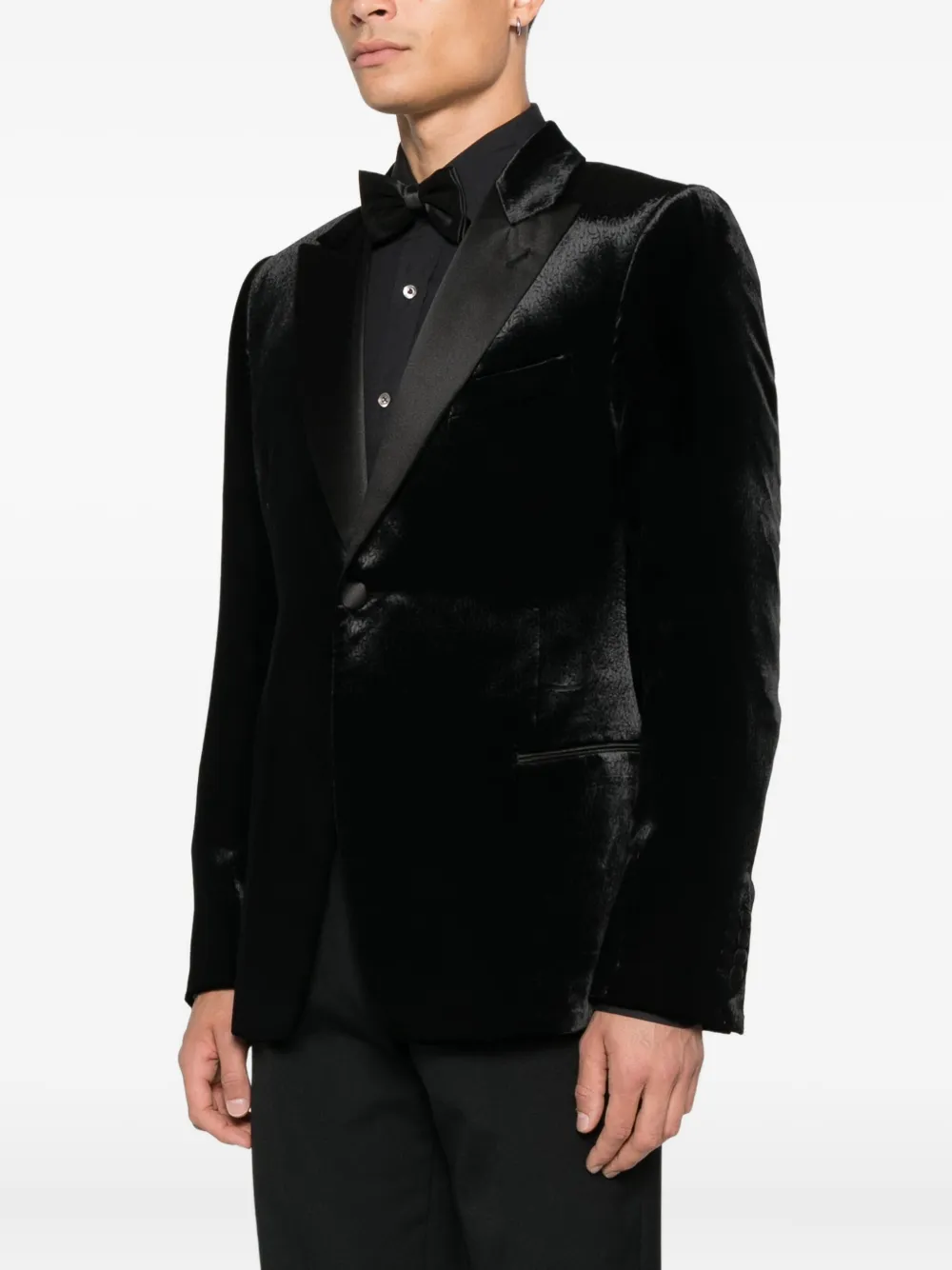 Emporio Armani Blazer met puntige revers Zwart