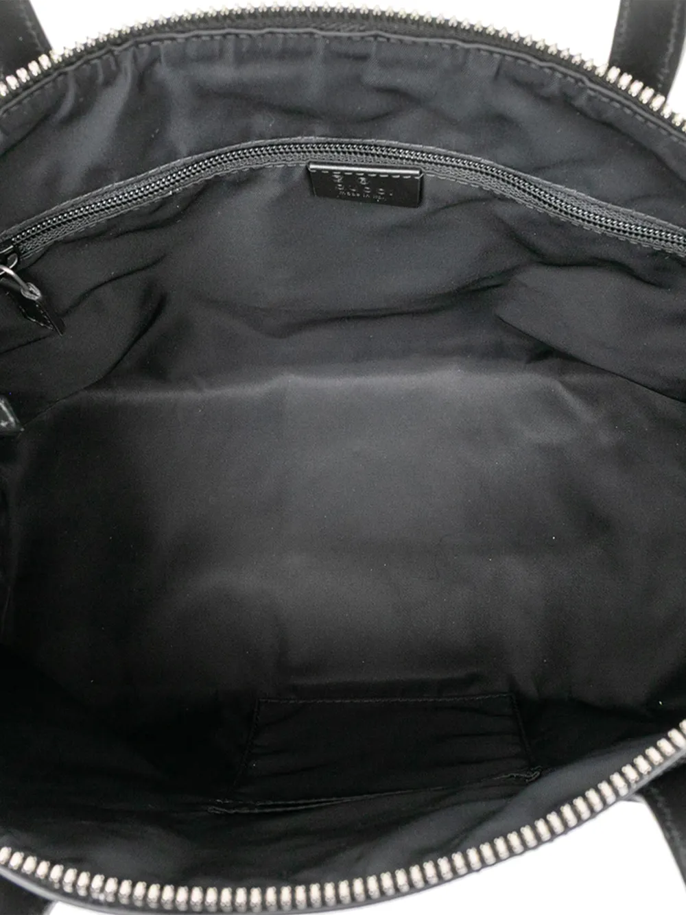 Pre-owned Gucci 2000-2015 Techno Canvas Web Satchel In Black