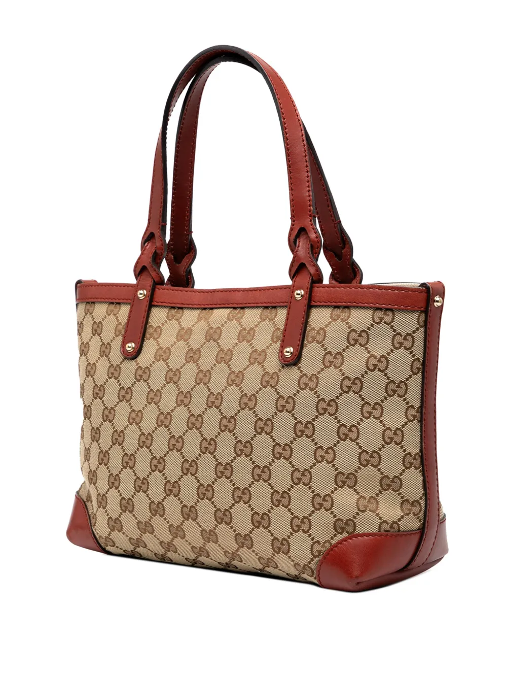 Pre-owned Gucci 2000-2015 Gg Canvas Craft Tote Bag In Brown