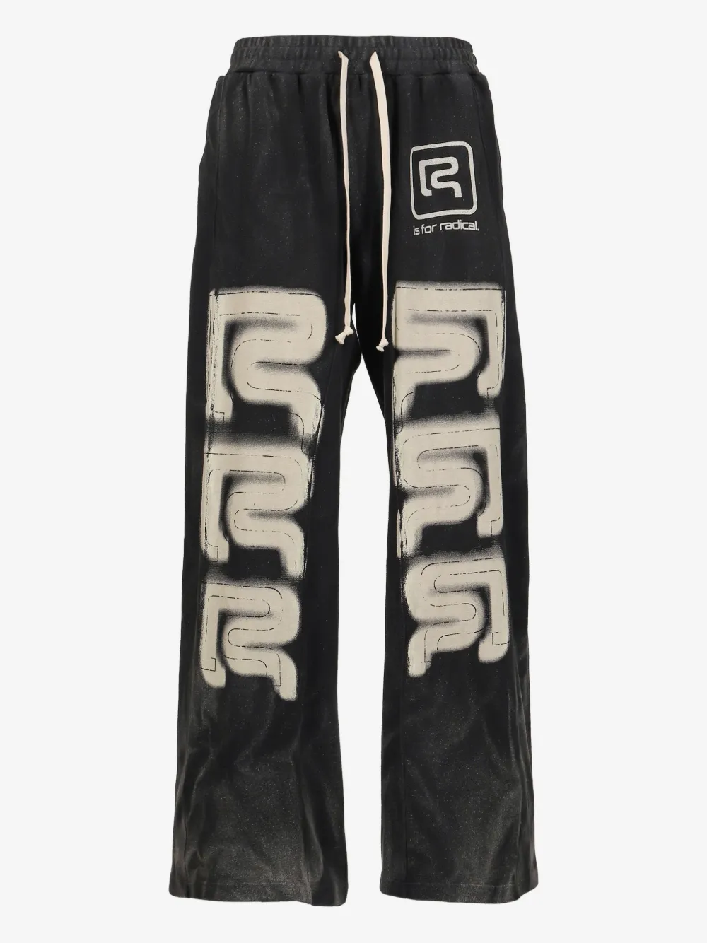 RRR123 drawstring tack pants | Black | Image 1