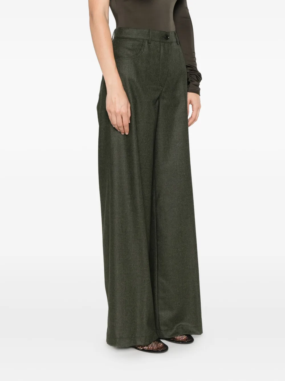 Aspesi Belt-loop Trousers In Gray
