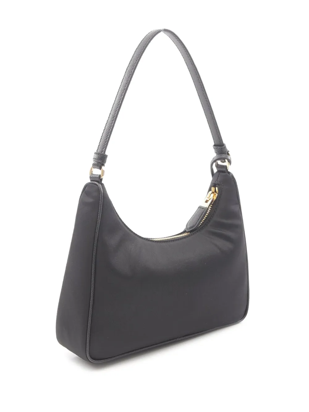 Pre-owned Prada 2013-2025 Tessuto Re-edition 2005 Shoulder Bag In Black
