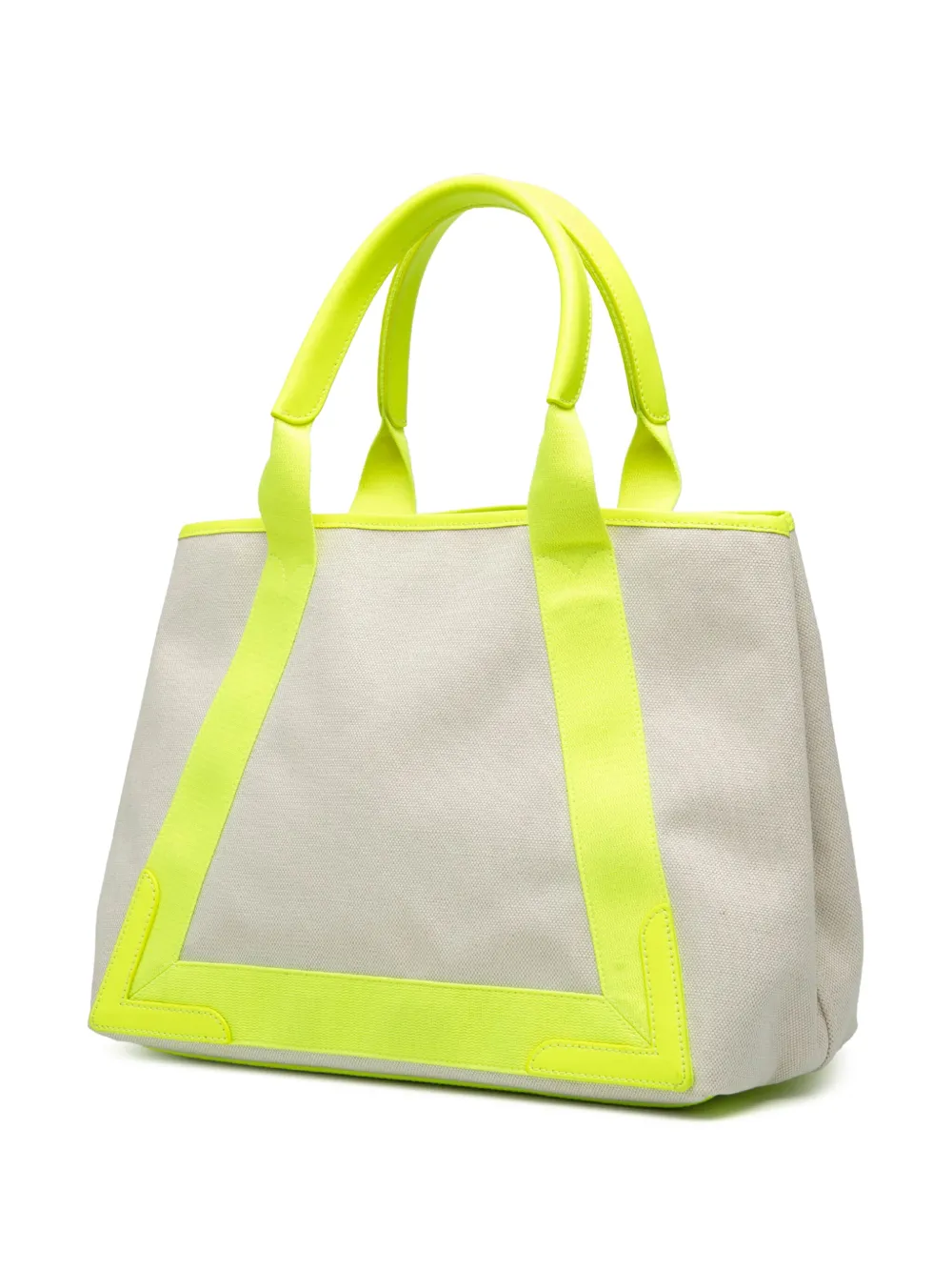 Pre-owned Balenciaga 2020 Canvas Navy Cabas M Tote Bag In Brown
