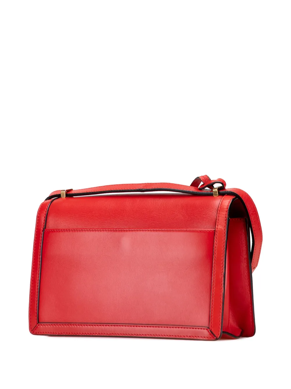 Pre-owned Loewe 2015 Medium Leather Barcelona Crossbody Bag In Red