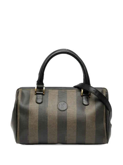 Fendi Pre-Owned شنطة بوسطن 'بيكوين' كانفا لامعة من القرن الـ20