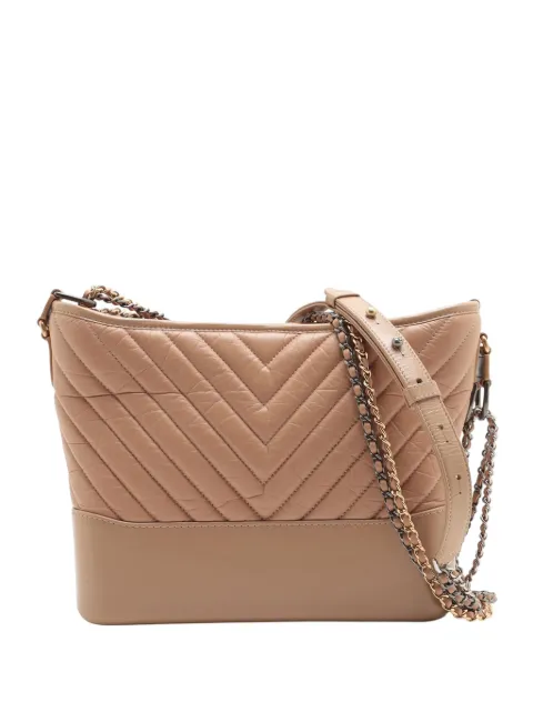 CHANEL Pre-Owned 2019 Medium Chevron Aged Calfskin Gabrielle Hobo crossbody bag