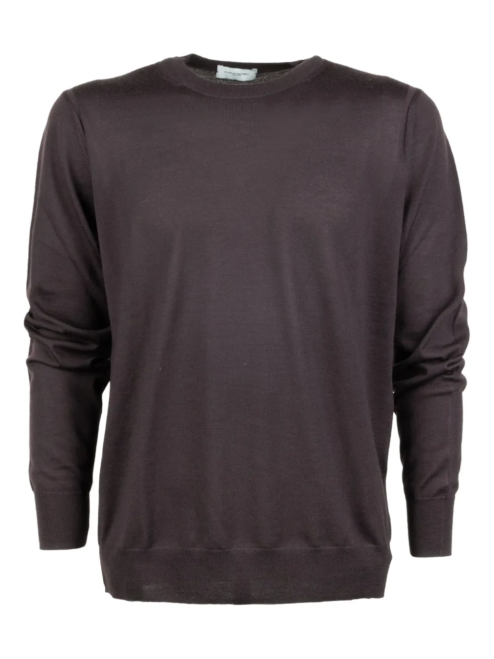 Paolo Pecora Crew-neck Long-sleeve T-shirt In Brown