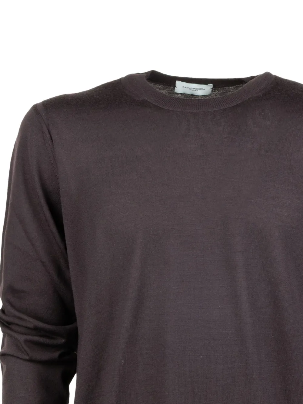 Paolo Pecora Crew-neck Long-sleeve T-shirt In Brown