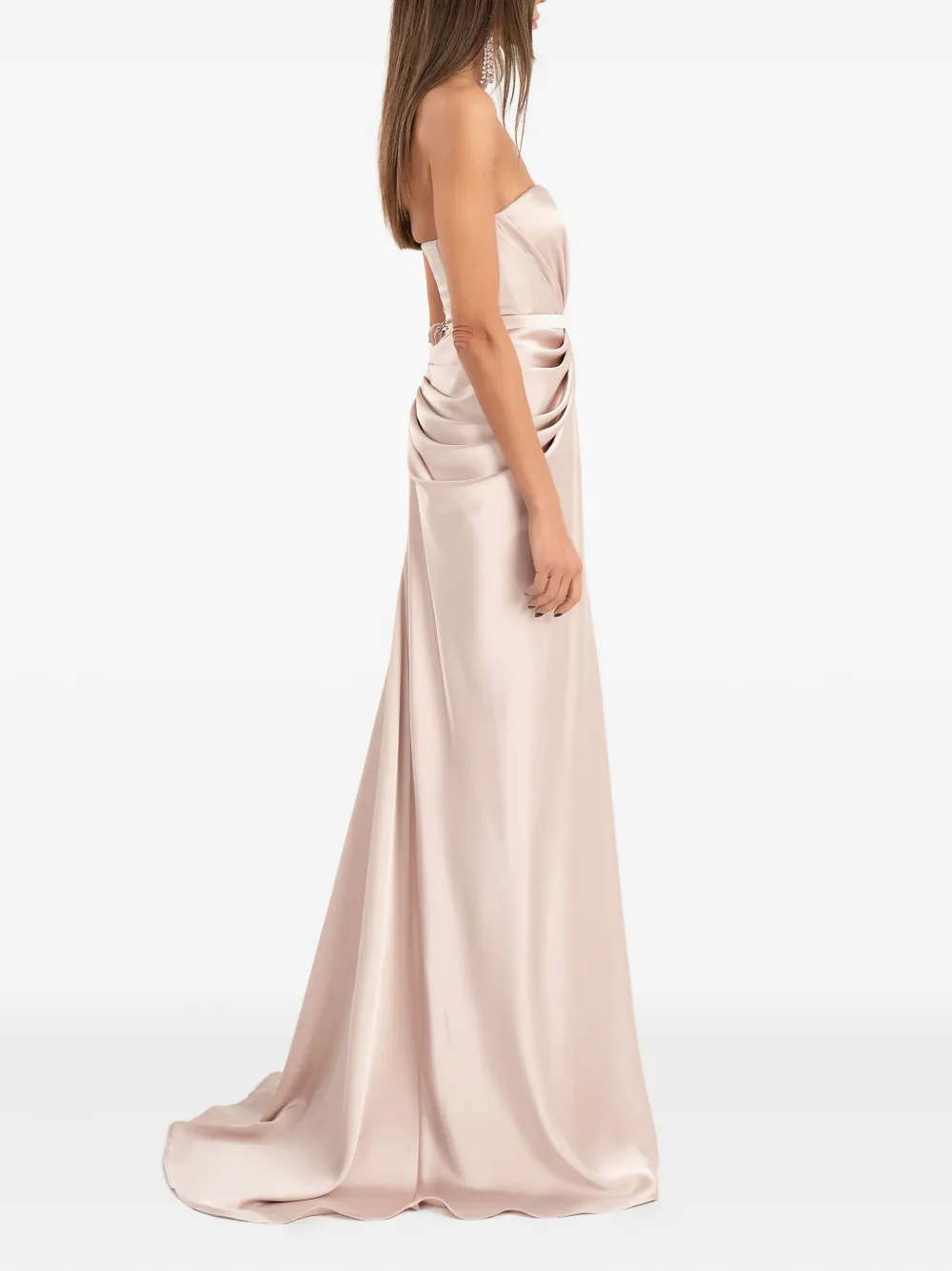 Ana Radu Corset Maxi Dress In Neutral