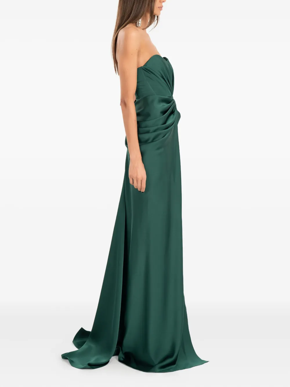 Ana Radu strapless maxi dress - Groen