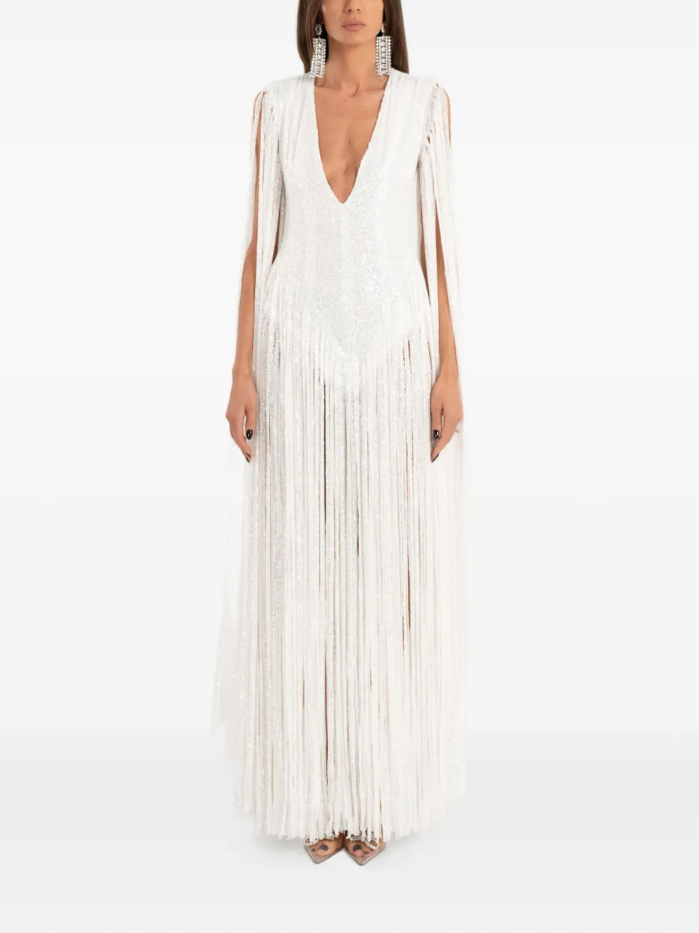 Ana Radu sequin-embellished maxi dress - Wit