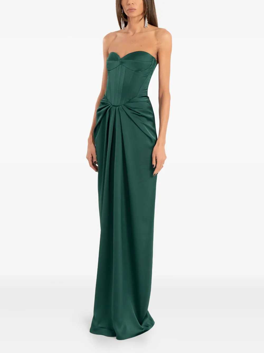Ana Radu corset maxi dress - Groen