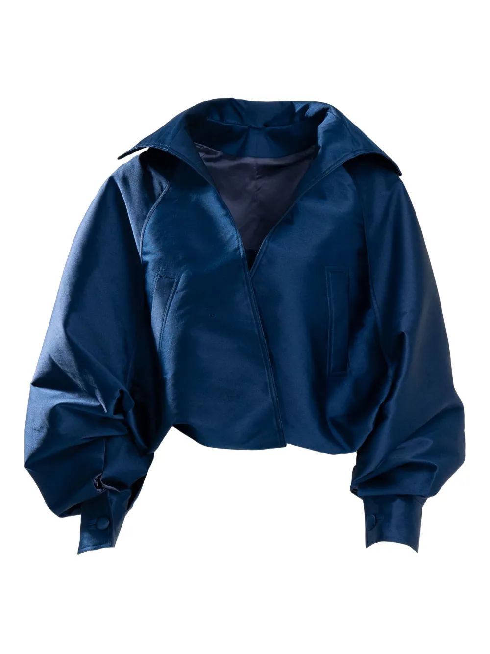 Ana Radu Balloon-sleeve Jacket In Blue