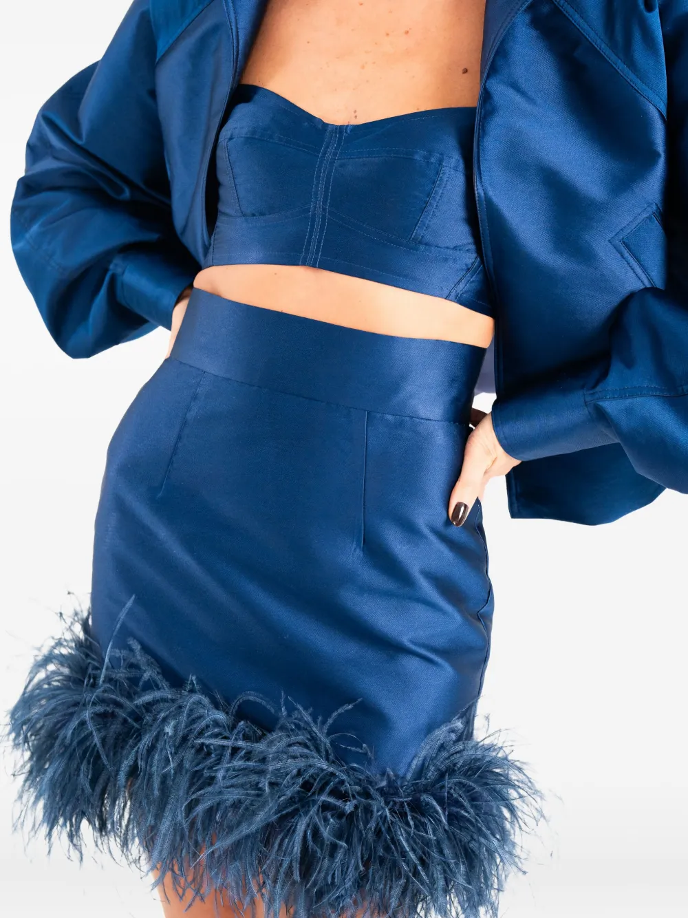 Ana Radu Balloon-sleeve Jacket In Blue