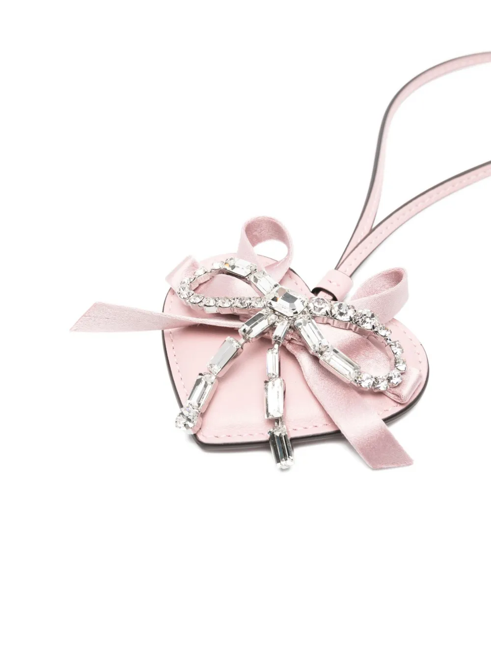 Jimmy Choo Heart Charmz Bow Keyring In Pink