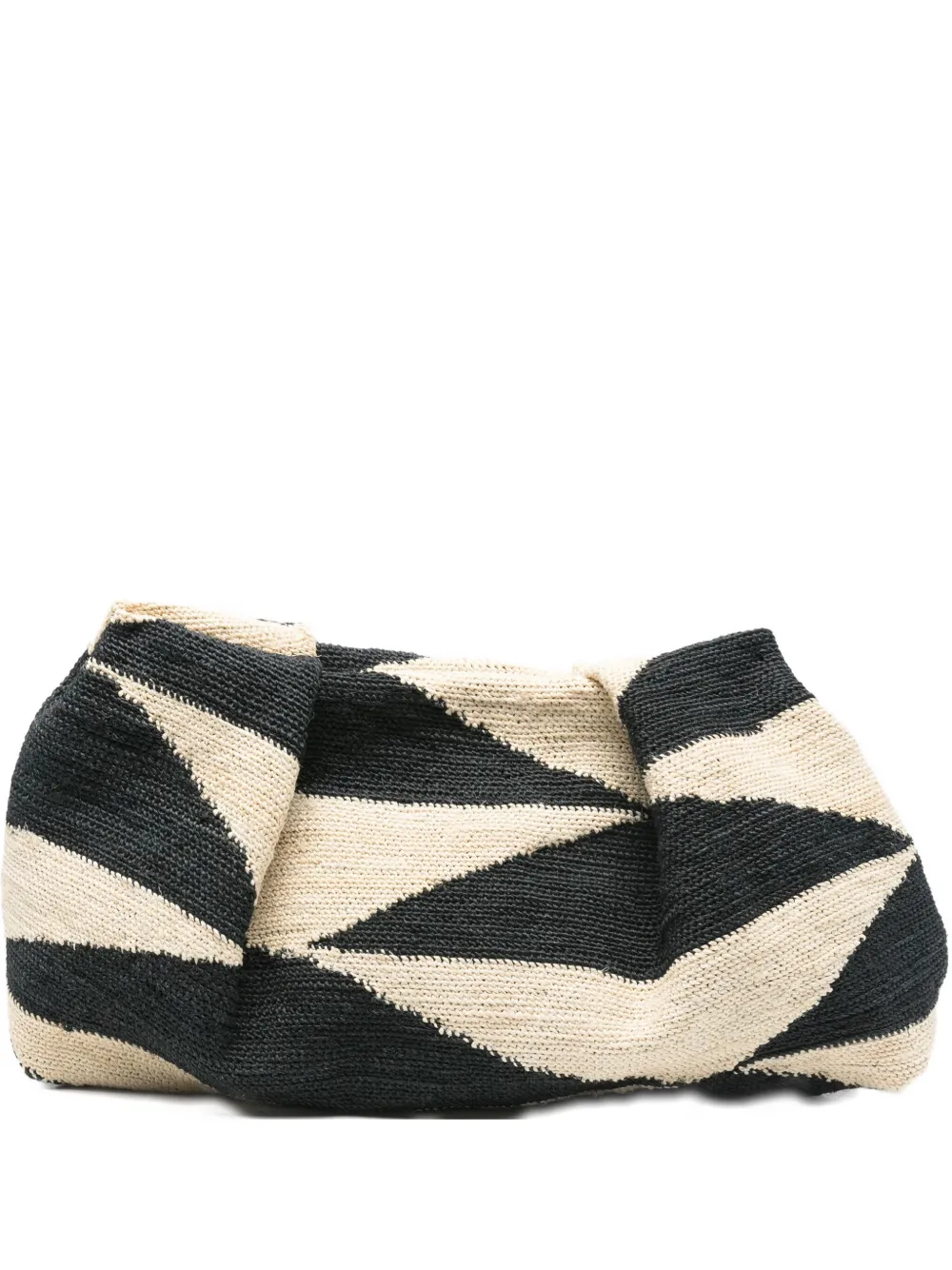 Sensi Studio Sisal Clutch Bag In Black