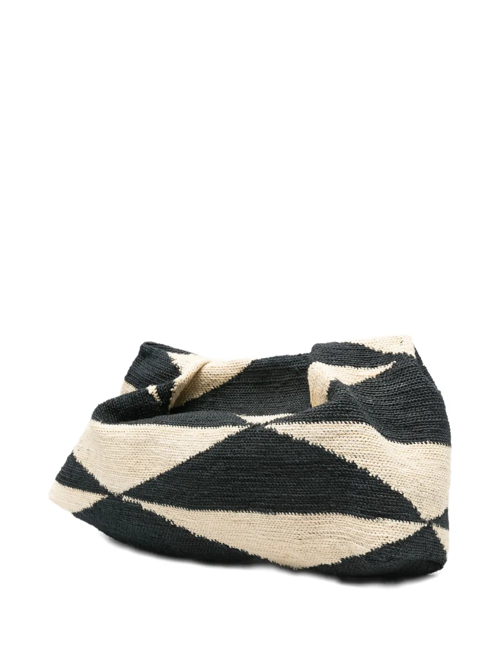 Sensi Studio Sisal Clutch Bag In Black