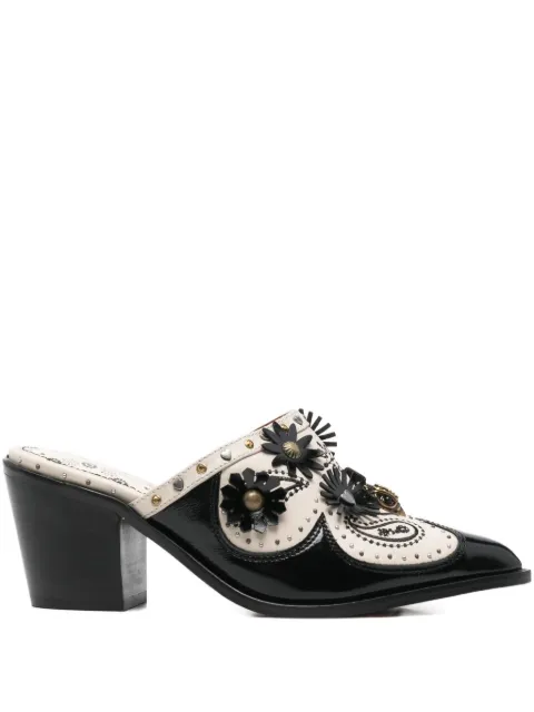 Kurt Geiger London 70mm floral-embellishment mules