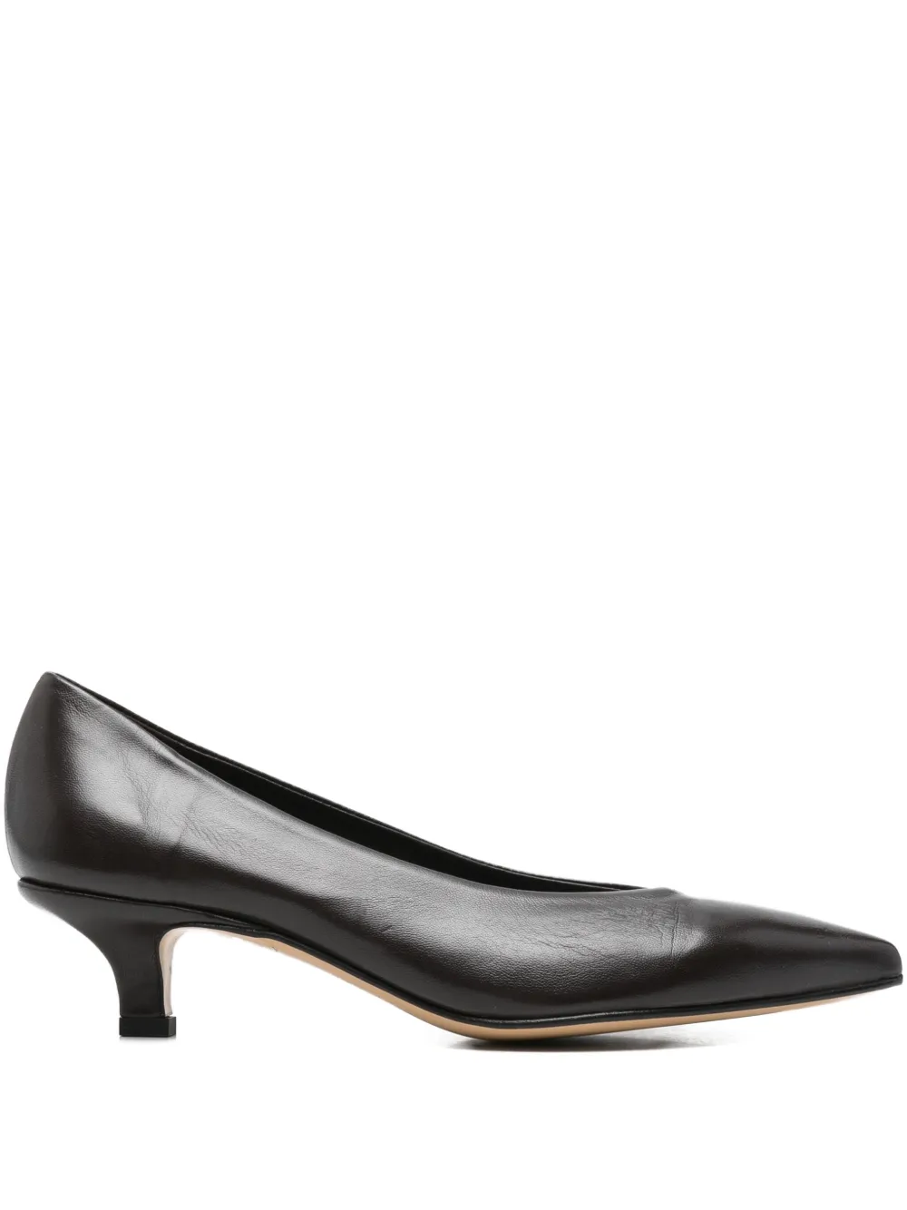 Pomme D'or Pointed-toe Leather Pumps In Brown