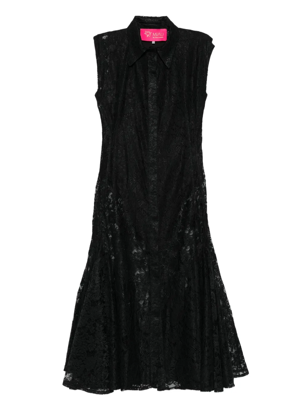 MIAU by Clara Rotescu laced midi dress | Black | Image 1
