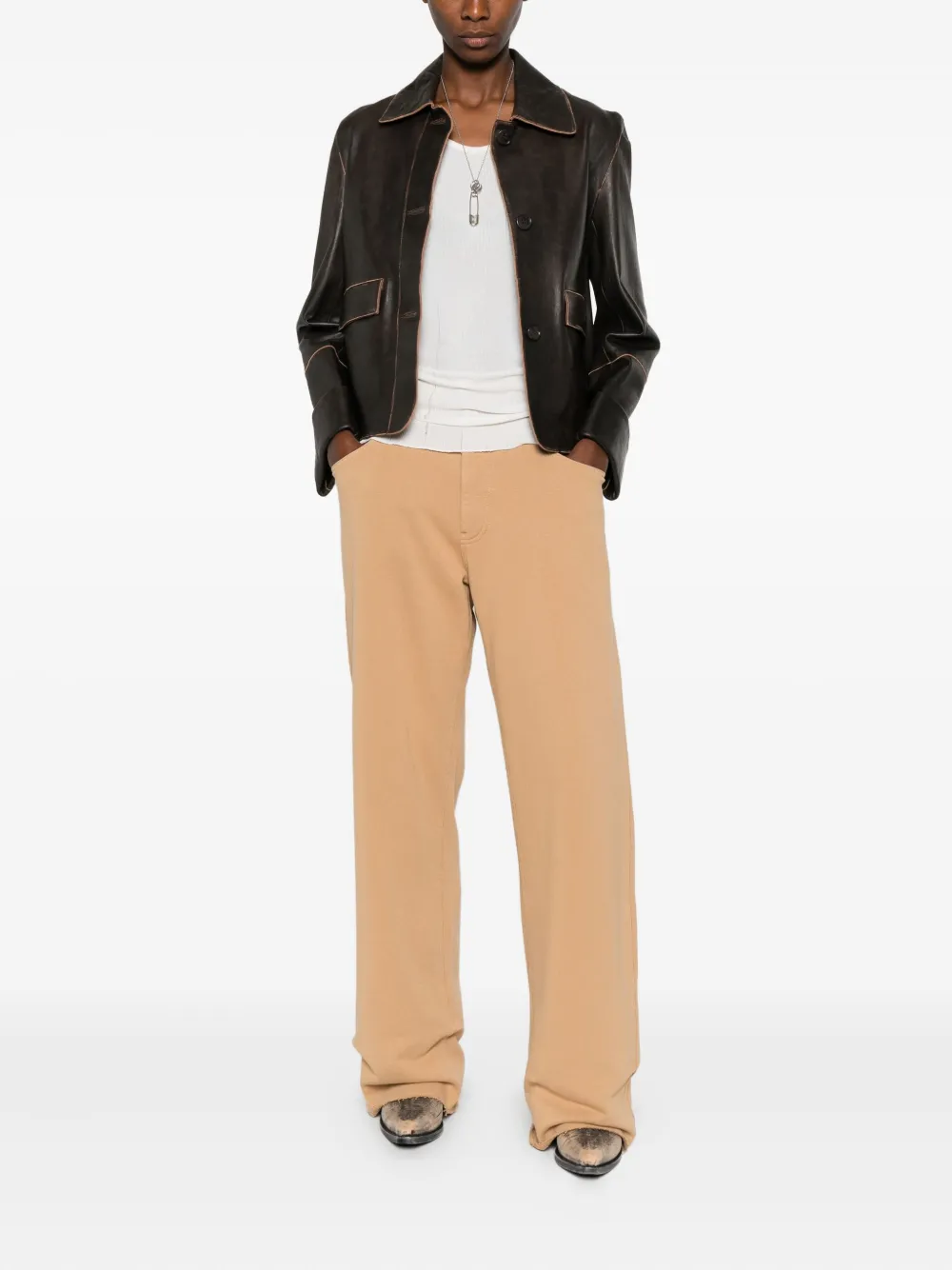 MM6 Maison Margiela cotton ytousers - Beige