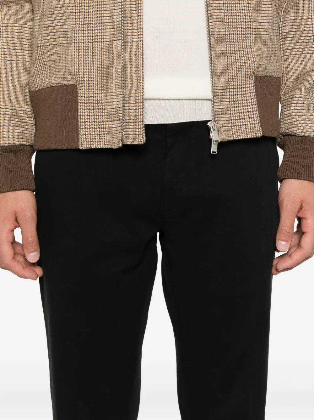 Canali Straight broek Zwart
