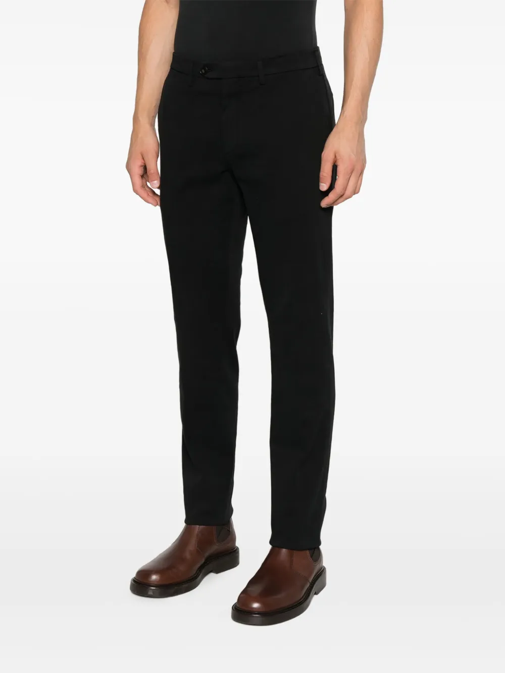 Canali Straight broek Zwart
