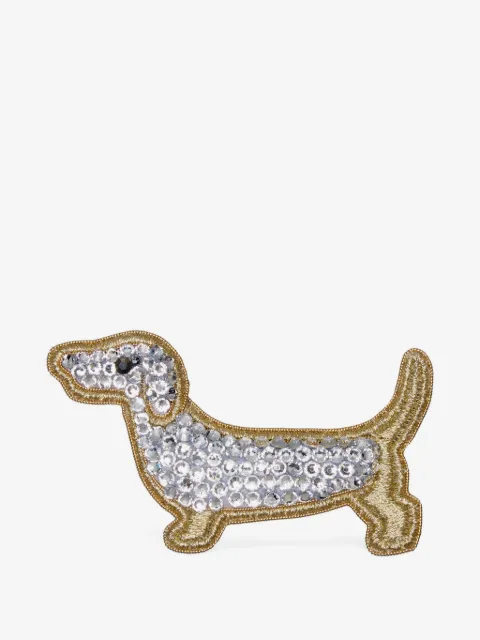 Thom Browne crystal embroidery Hector brooch