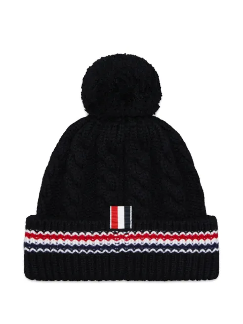 Thom Browne cable-stitch pompom beanie