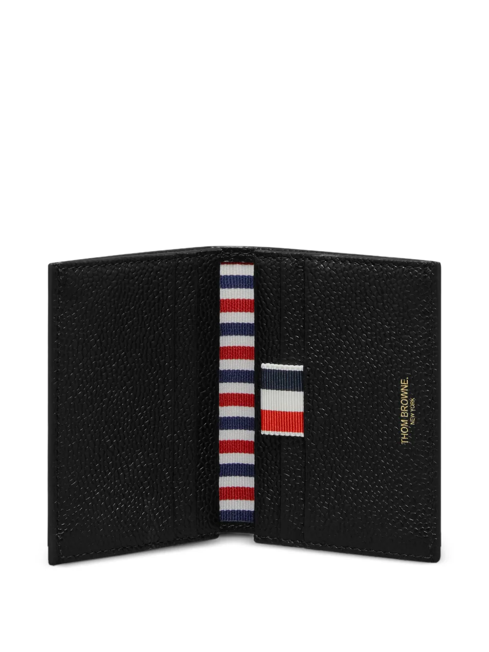 Thom Browne Hector dubbele pasjeshouder met textuur Zwart