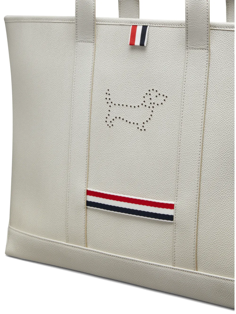 Thom Browne Medium Hector Tool shopper met textuur Wit