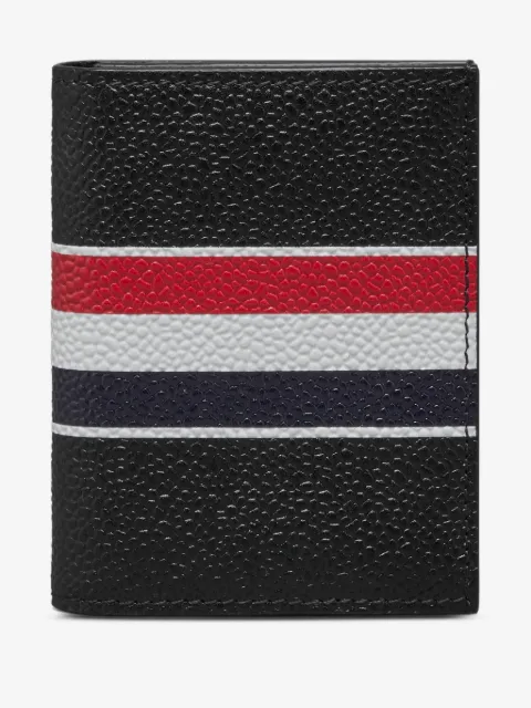 Thom Browne pebble grain RWB stripe double cardholder